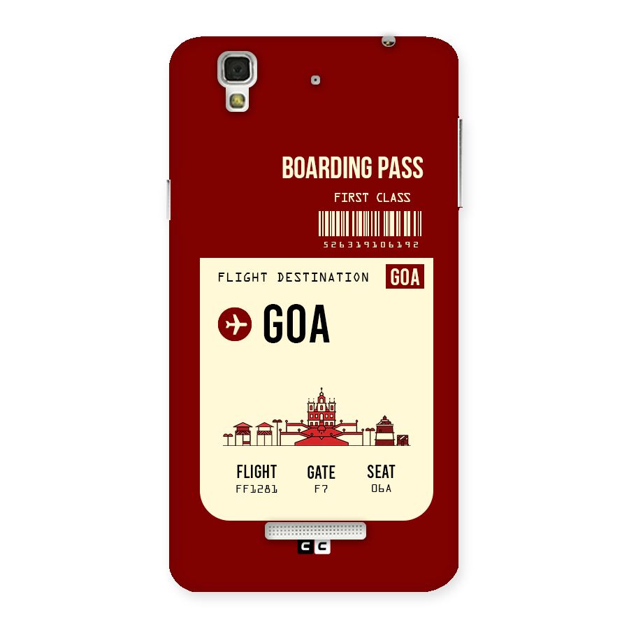 Goa Boarding Pass Back Case for Yu Yureka
