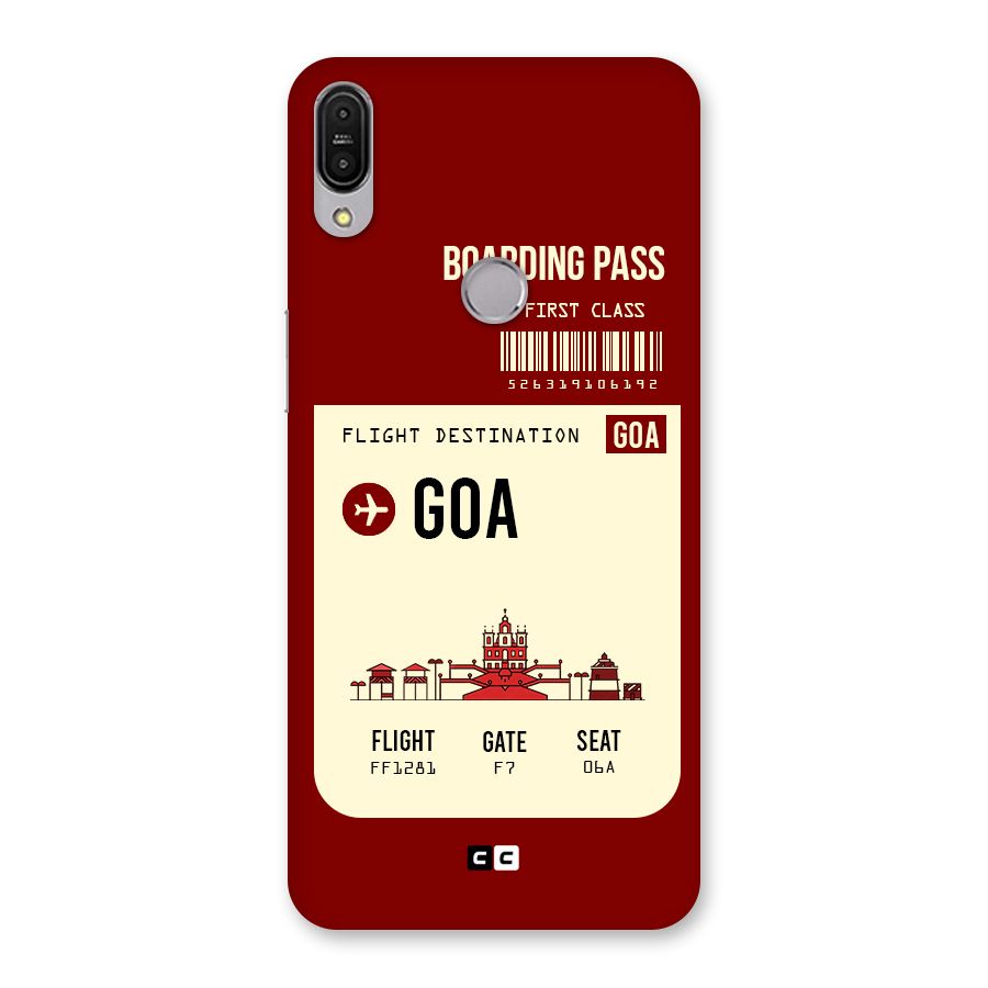 Goa Boarding Pass Back Case for Zenfone Max Pro M1