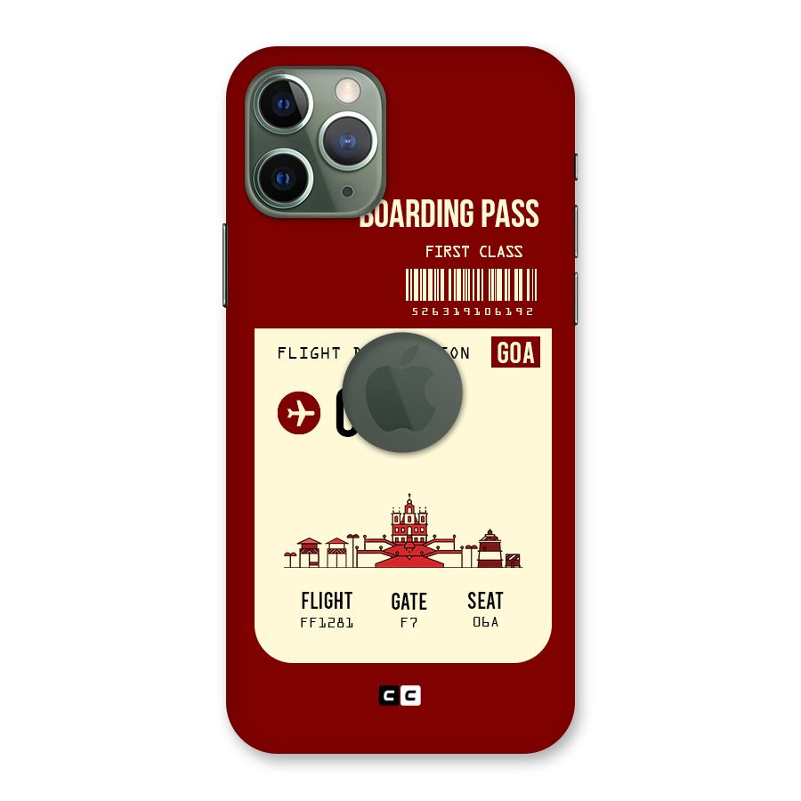 Goa Boarding Pass Back Case for iPhone 11 Pro Logo  Cut