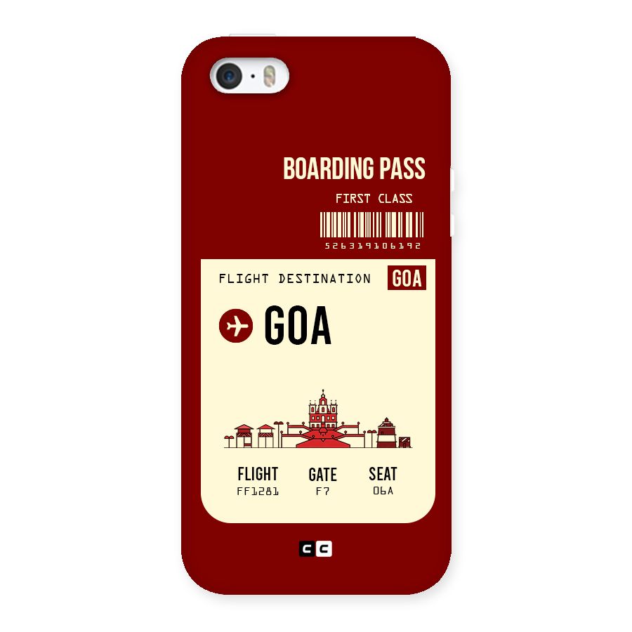 Goa Boarding Pass Back Case for iPhone 5 5S