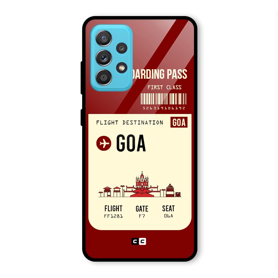 Goa Boarding Pass Glass Back Case for Galaxy A52