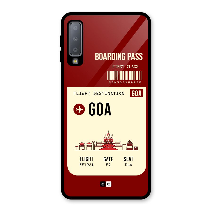 Goa Boarding Pass Glass Back Case for Galaxy A7 (2018)