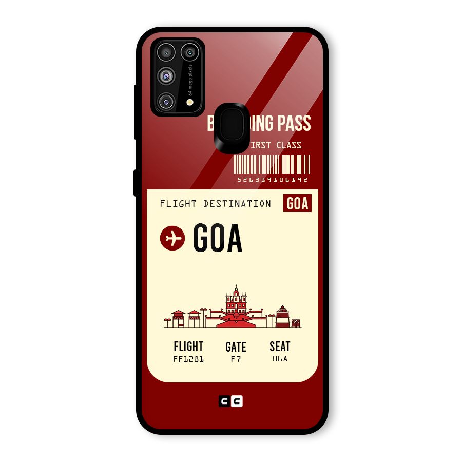 Goa Boarding Pass Glass Back Case for Galaxy F41