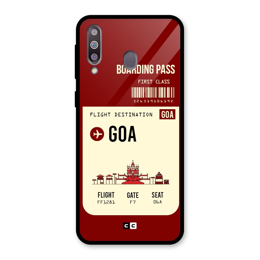 Goa Boarding Pass Glass Back Case for Galaxy M30