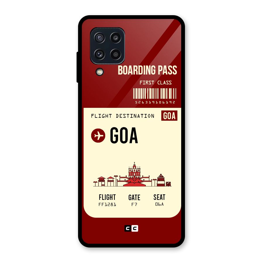 Goa Boarding Pass Glass Back Case for Galaxy M32