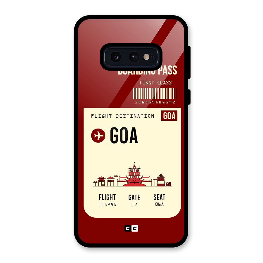 Goa Boarding Pass Glass Back Case for Galaxy S10e