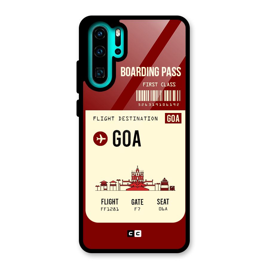 Goa Boarding Pass Glass Back Case for Huawei P30 Pro