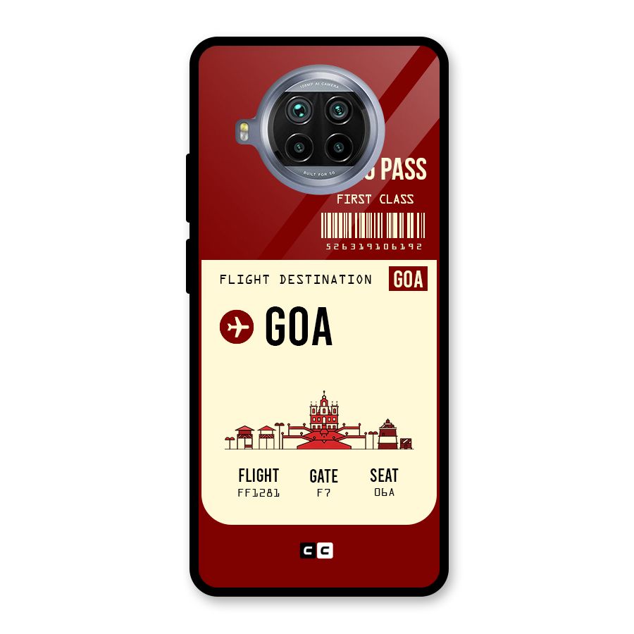 Goa Boarding Pass Glass Back Case for Mi 10i