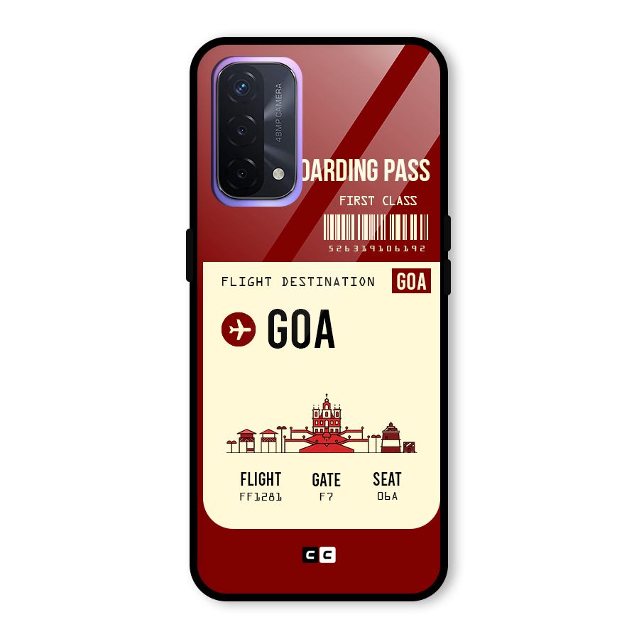 Goa Boarding Pass Glass Back Case for Oppo A74 5G