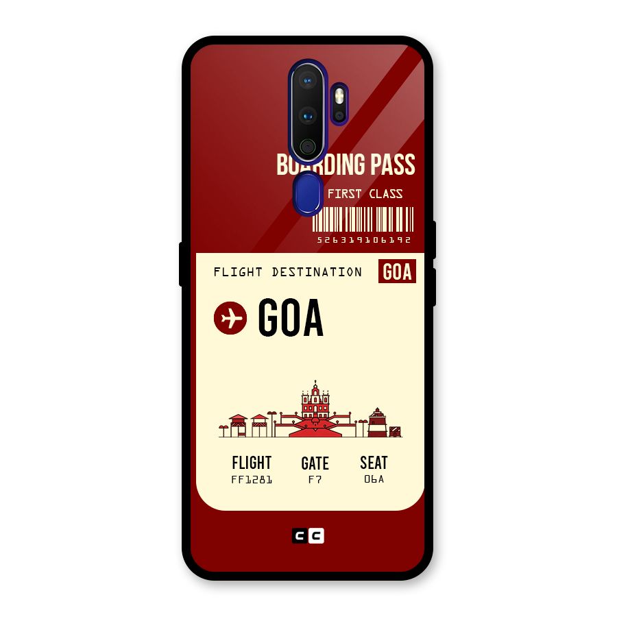 Goa Boarding Pass Glass Back Case for Oppo A9 (2020)