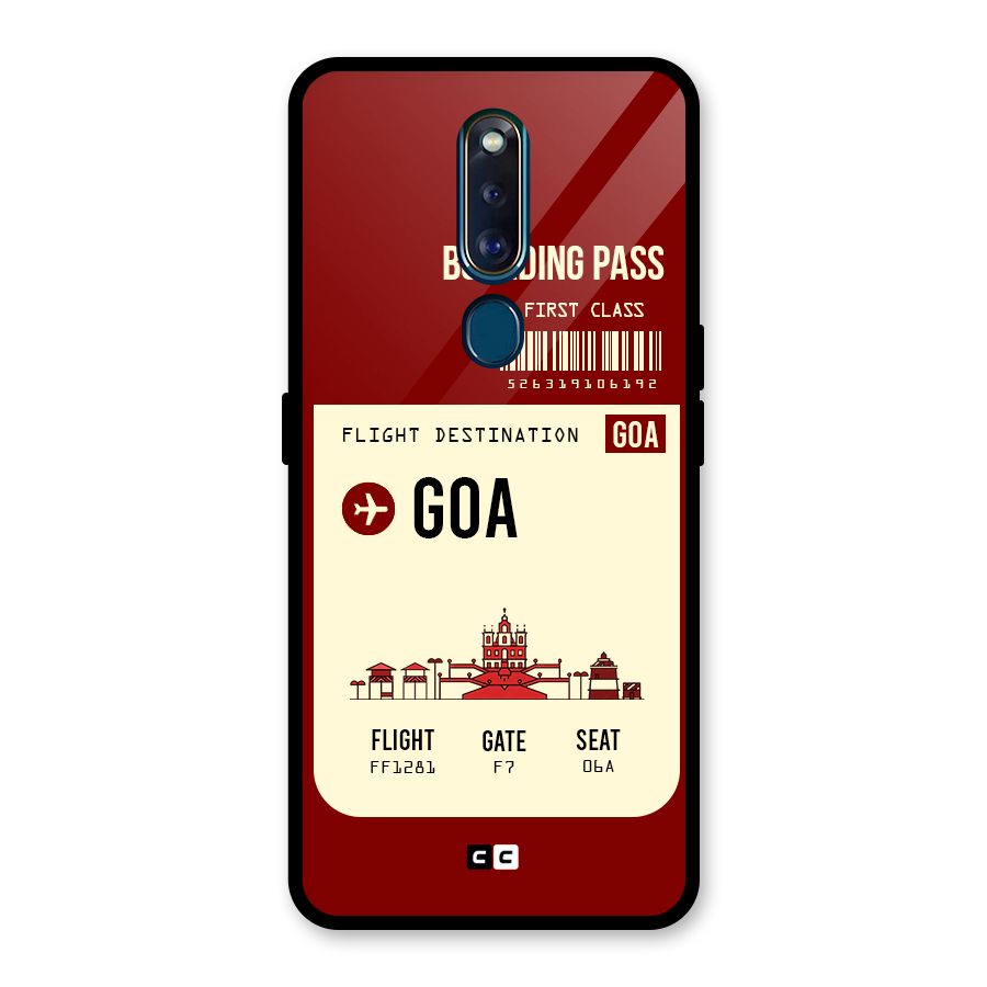 Goa Boarding Pass Glass Back Case for Oppo F11 Pro
