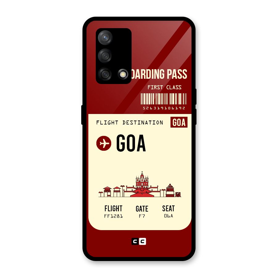 Goa Boarding Pass Glass Back Case for Oppo F19