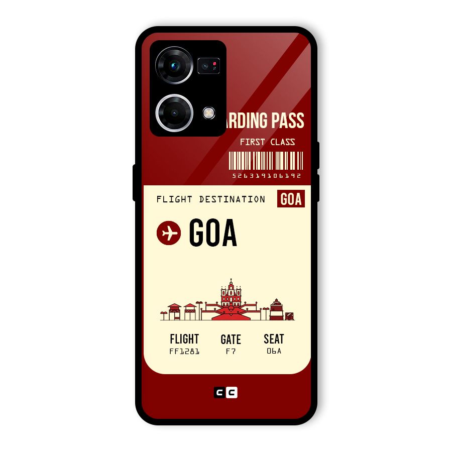 Goa Boarding Pass Glass Back Case for Oppo F21s Pro 4G