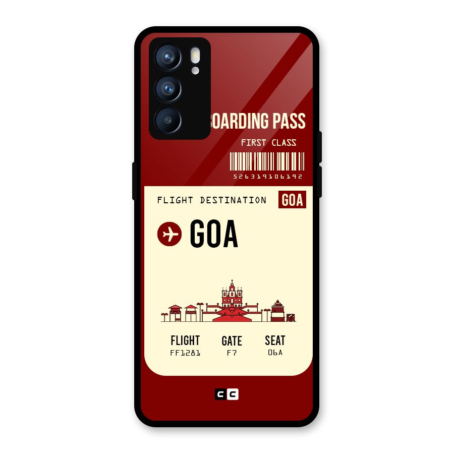 Goa Boarding Pass Glass Back Case for Oppo Reno6 5G