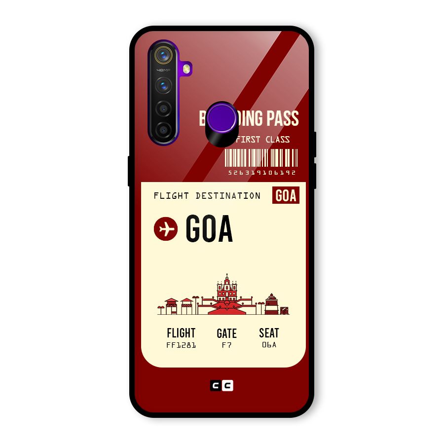 Goa Boarding Pass Glass Back Case for Realme 5 Pro