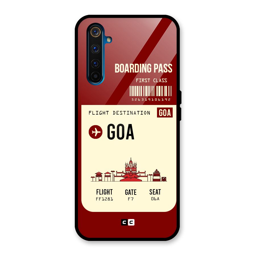 Goa Boarding Pass Glass Back Case for Realme 6 Pro
