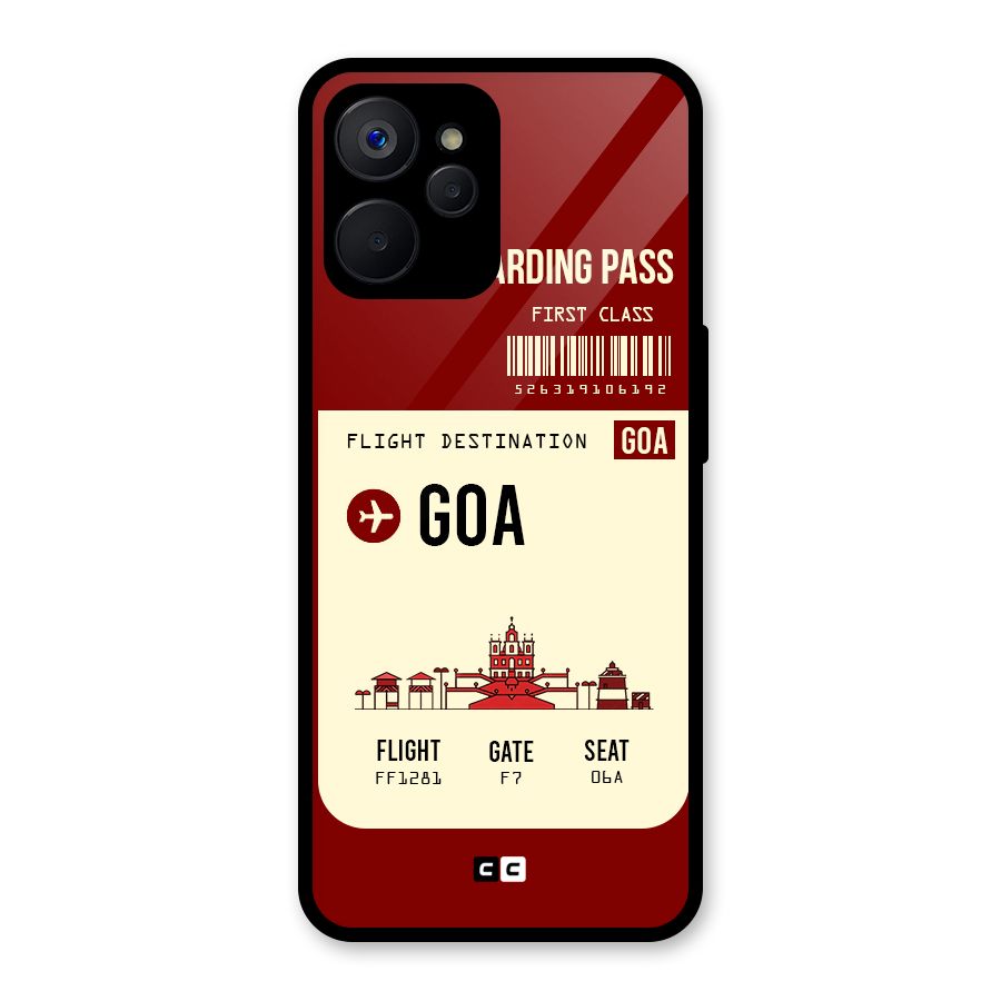 Goa Boarding Pass Glass Back Case for Realme 9i 5G
