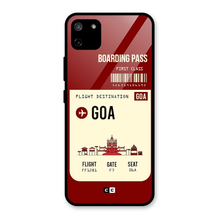 Goa Boarding Pass Glass Back Case for Realme C11