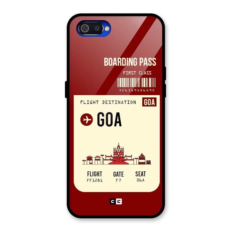 Goa Boarding Pass Glass Back Case for Realme C2