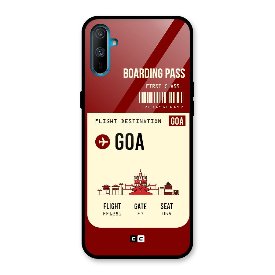 Goa Boarding Pass Glass Back Case for Realme C3