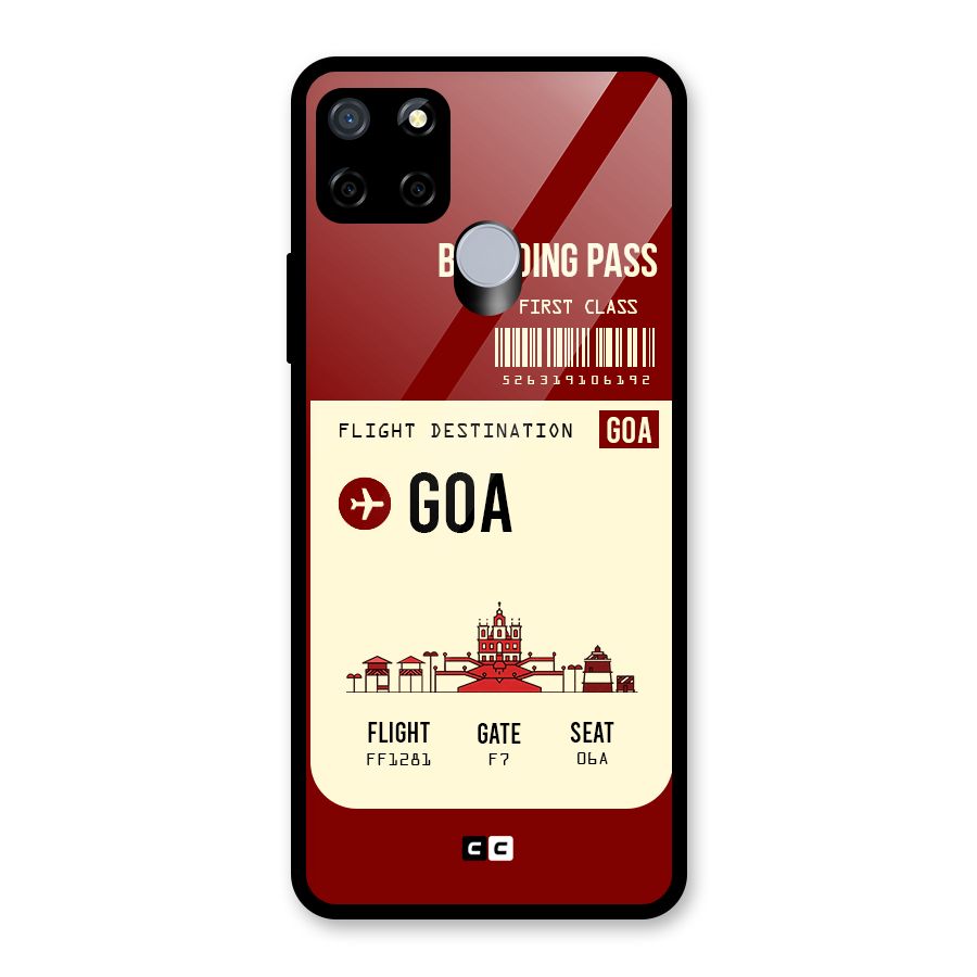 Goa Boarding Pass Glass Back Case for Realme Narzo 30A
