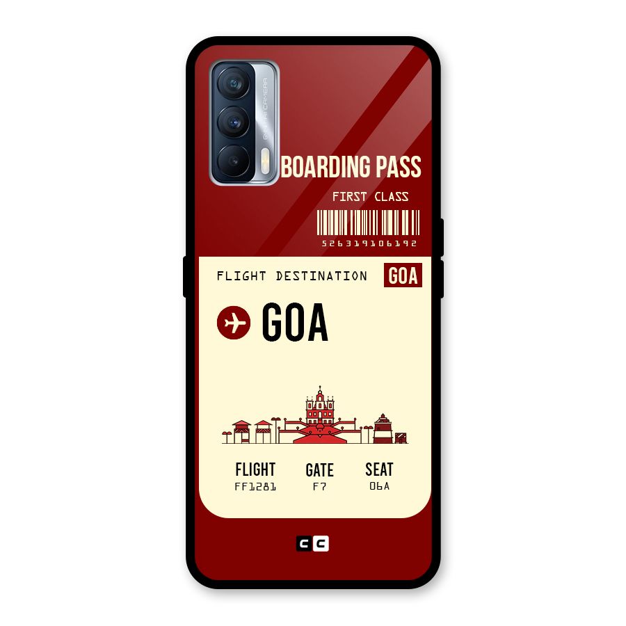 Goa Boarding Pass Glass Back Case for Realme X7