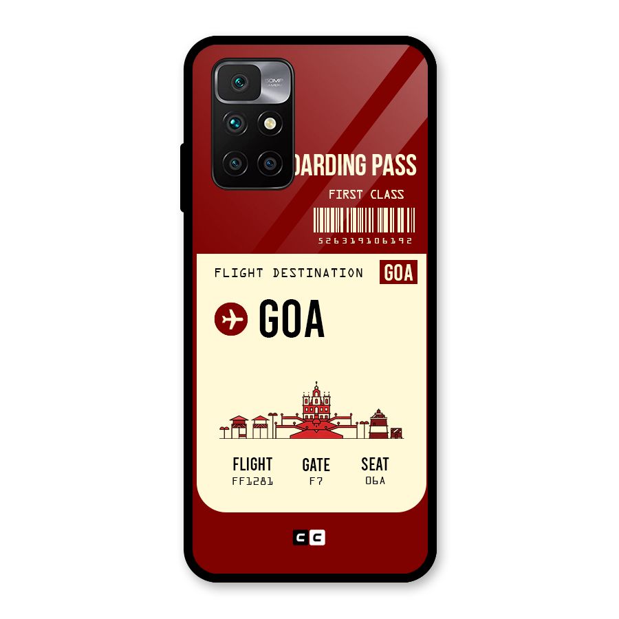 Goa Boarding Pass Glass Back Case for Redmi 10 Prime