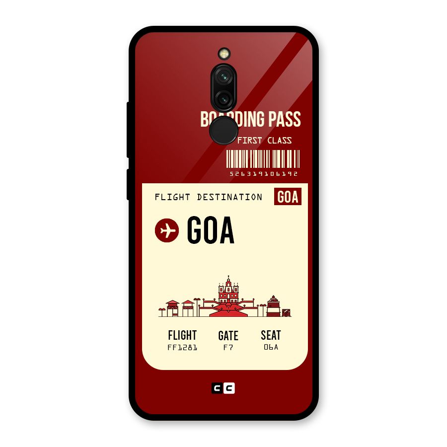 Goa Boarding Pass Glass Back Case for Redmi 8
