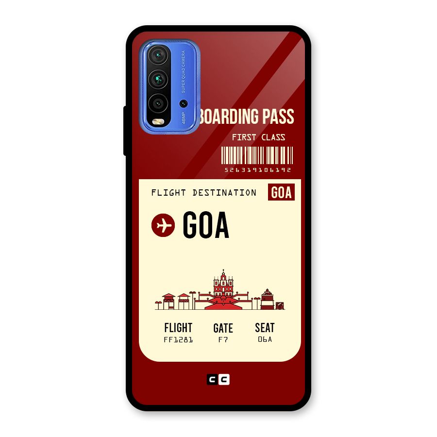 Goa Boarding Pass Glass Back Case for Redmi 9 Power