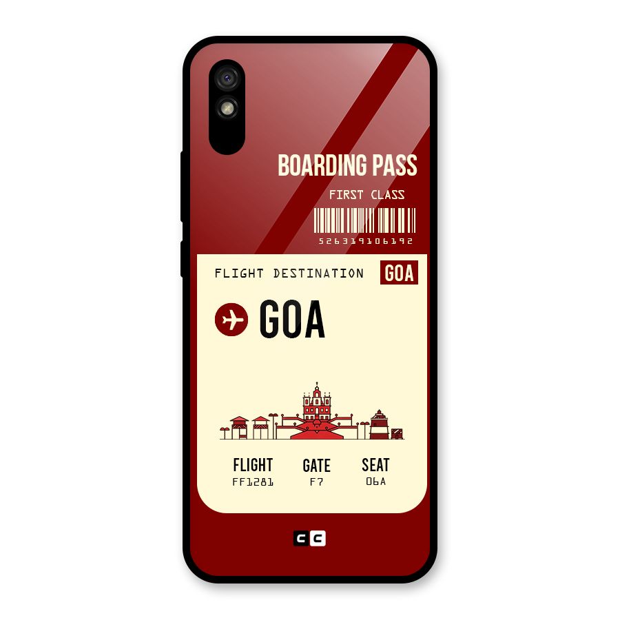 Goa Boarding Pass Glass Back Case for Redmi 9i