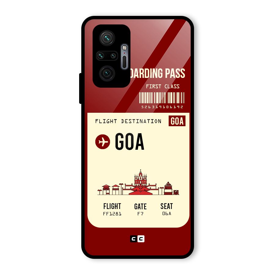 Goa Boarding Pass Glass Back Case for Redmi Note 10 Pro