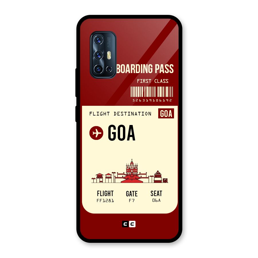Goa Boarding Pass Glass Back Case for Vivo V17