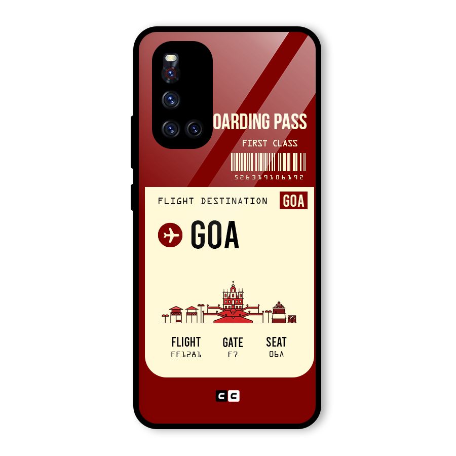 Goa Boarding Pass Glass Back Case for Vivo V19