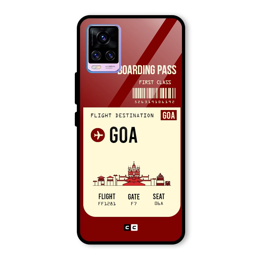 Goa Boarding Pass Glass Back Case for Vivo V20 Pro
