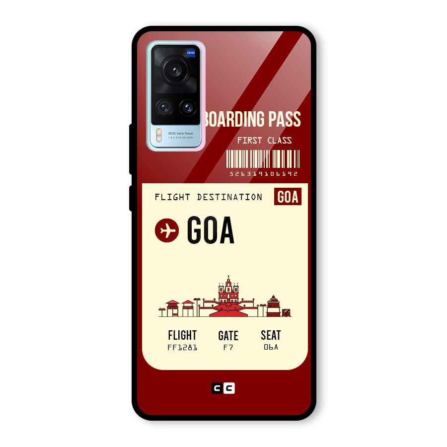 Goa Boarding Pass Glass Back Case for Vivo X60