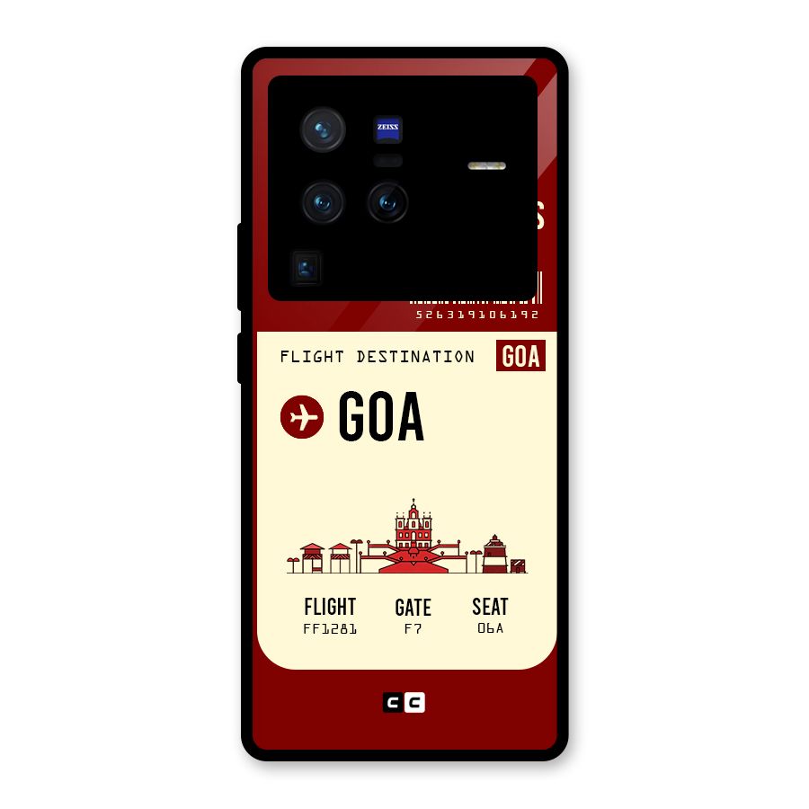 Goa Boarding Pass Glass Back Case for Vivo X80 Pro