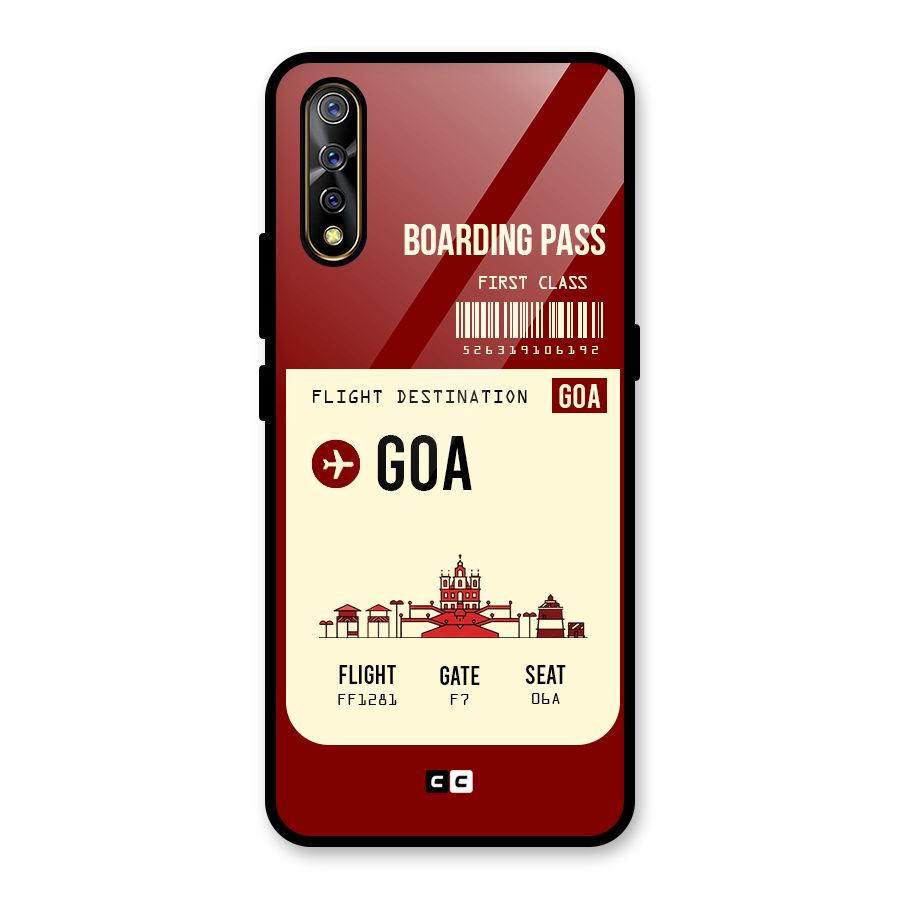 Goa Boarding Pass Glass Back Case for Vivo Z1x