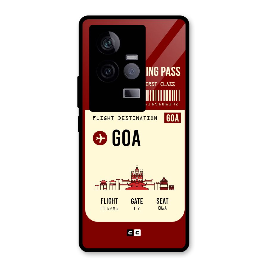 Goa Boarding Pass Glass Back Case for Vivo iQOO 11 5G