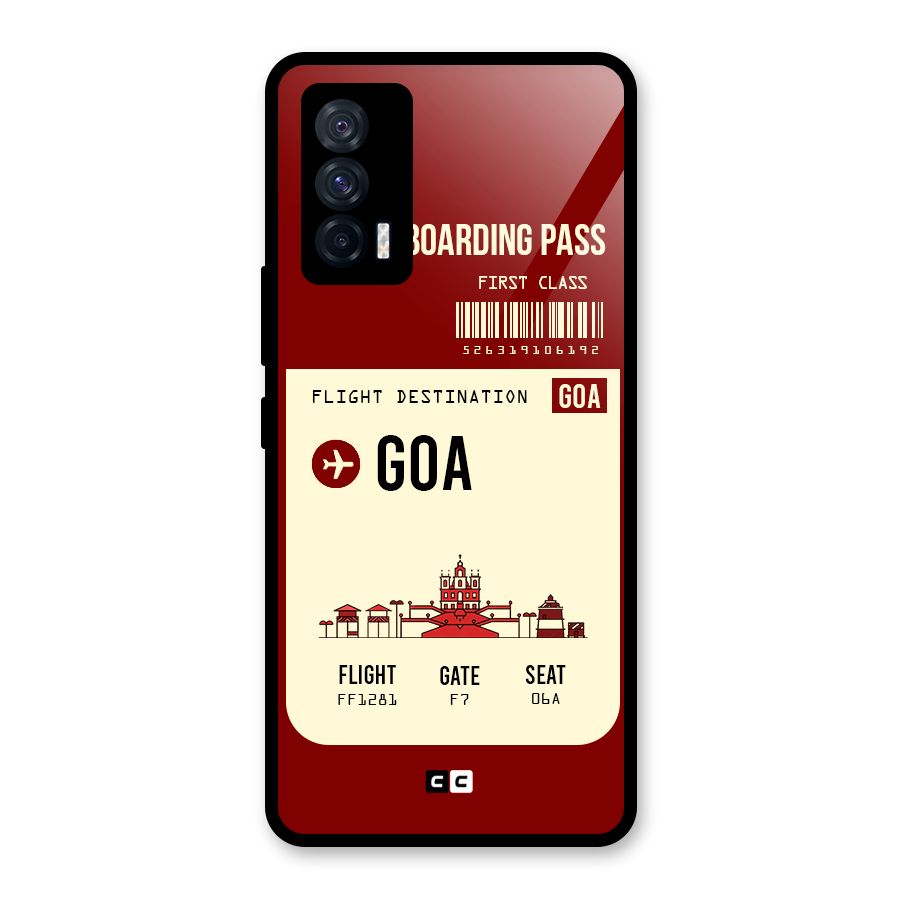 Goa Boarding Pass Glass Back Case for Vivo iQOO 7 5G