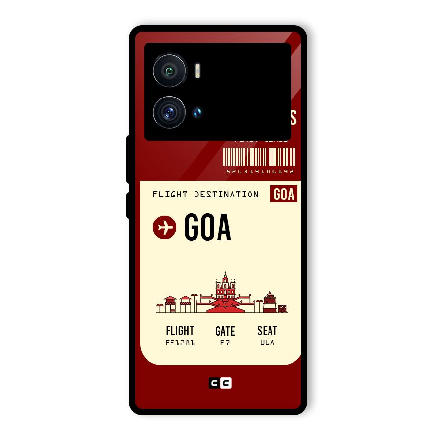 Goa Boarding Pass Glass Back Case for Vivo iQOO 9 Pro