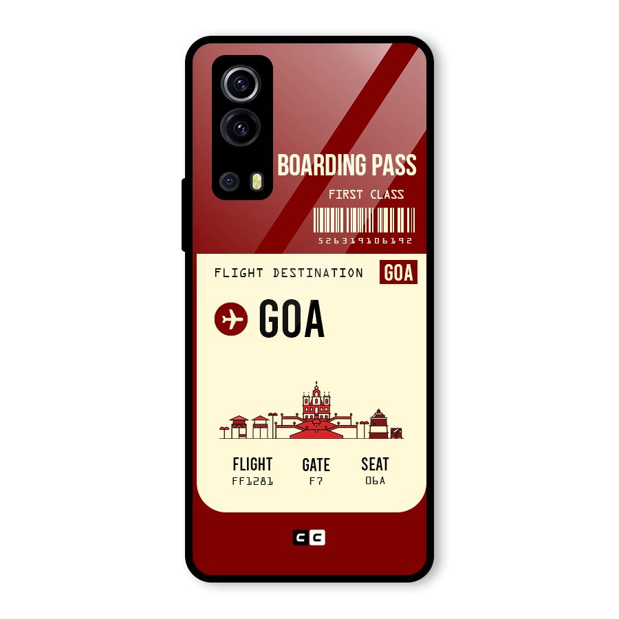 Goa Boarding Pass Glass Back Case for Vivo iQOO Z3