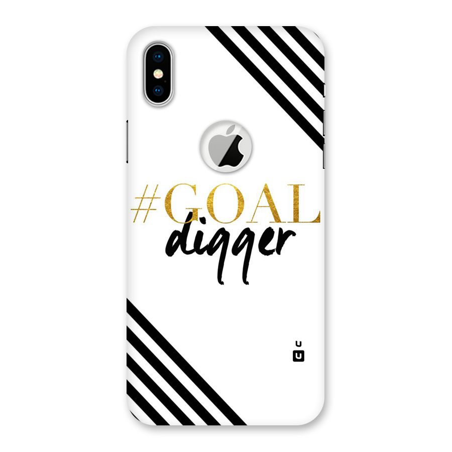 Goal Digger Back Case for iPhone X Logo Cut
