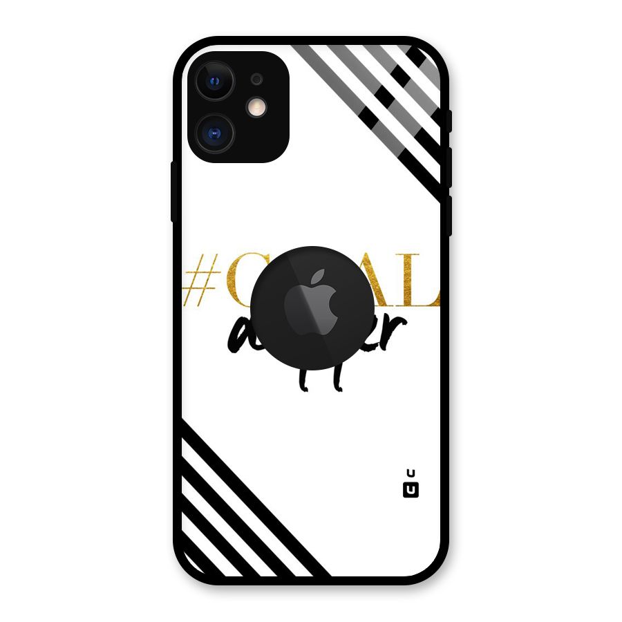 Goal Digger Glass Back Case for iPhone 11 Logo Cut