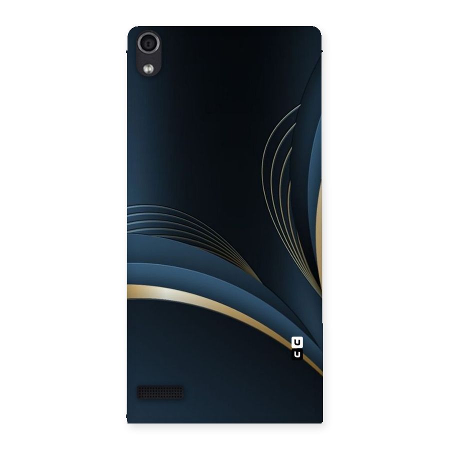 Gold Blue Beauty Back Case for Ascend P6