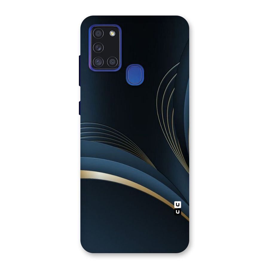 Gold Blue Beauty Back Case for Galaxy A21s