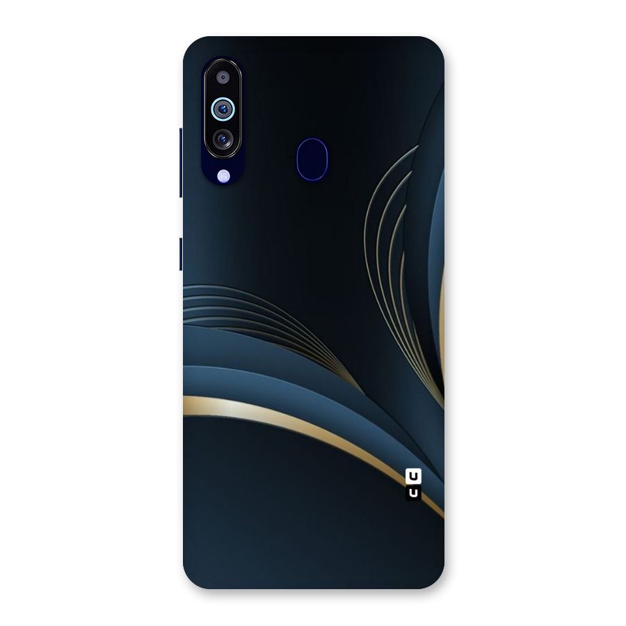 Gold Blue Beauty Back Case for Galaxy A60