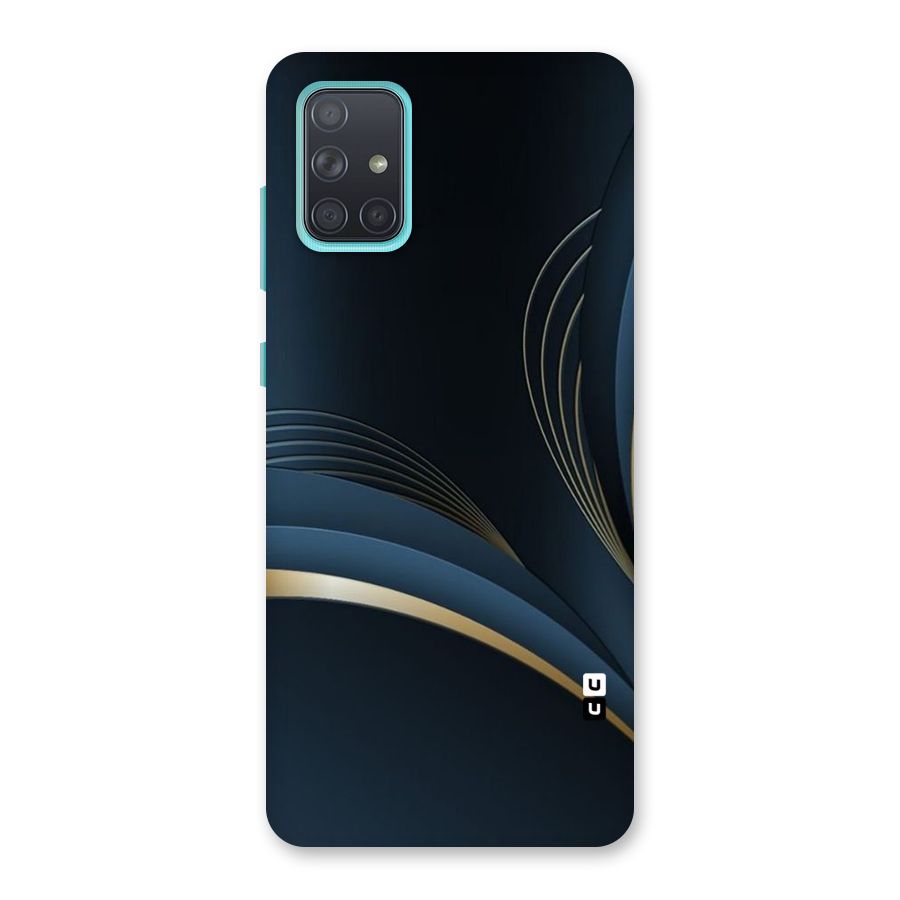 Gold Blue Beauty Back Case for Galaxy A71