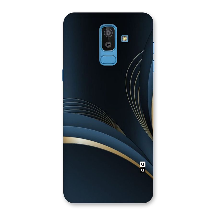 Gold Blue Beauty Back Case for Galaxy J8