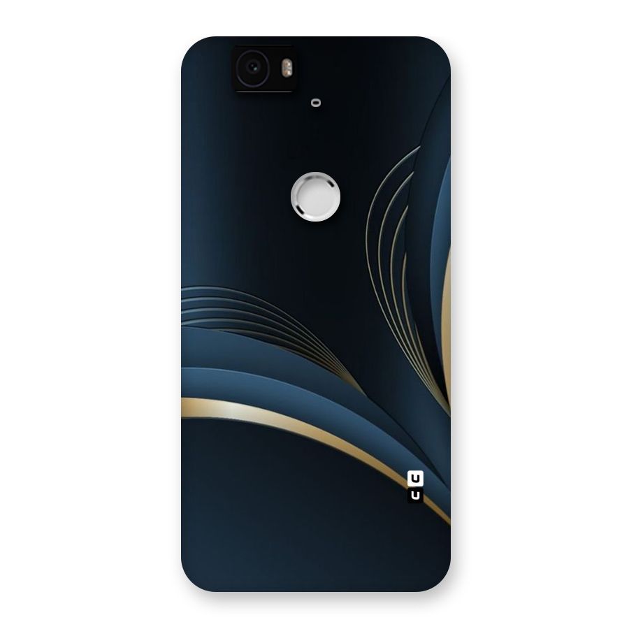 Gold Blue Beauty Back Case for Google Nexus-6P