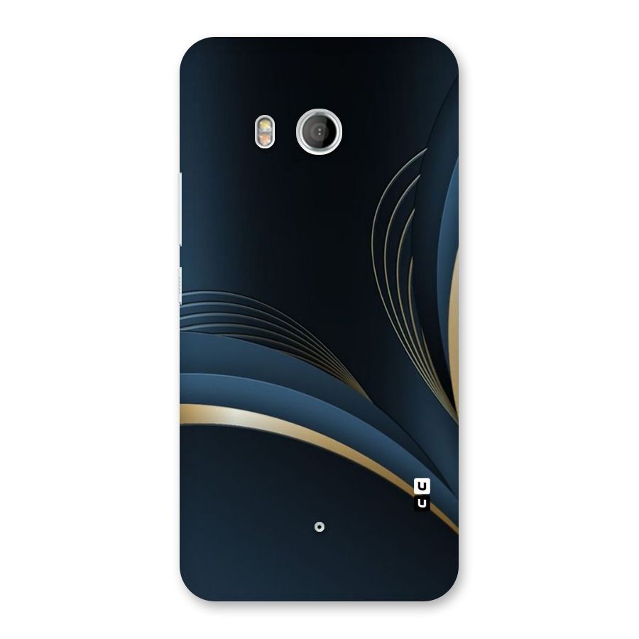 Gold Blue Beauty Back Case for HTC U11